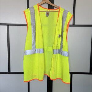 Carhartt Safety Vest Class High Visibility Reflective Size 4XL Work Construction